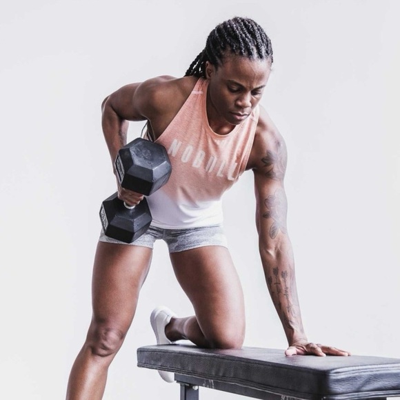 NWT Women’s High Neck Ombré Tank - XS - Dip Dye Peach (Orange) - Picture 3 of 7